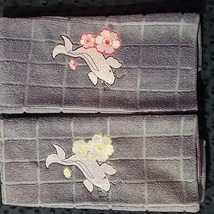 To Japanese coy dishtowels. And gray